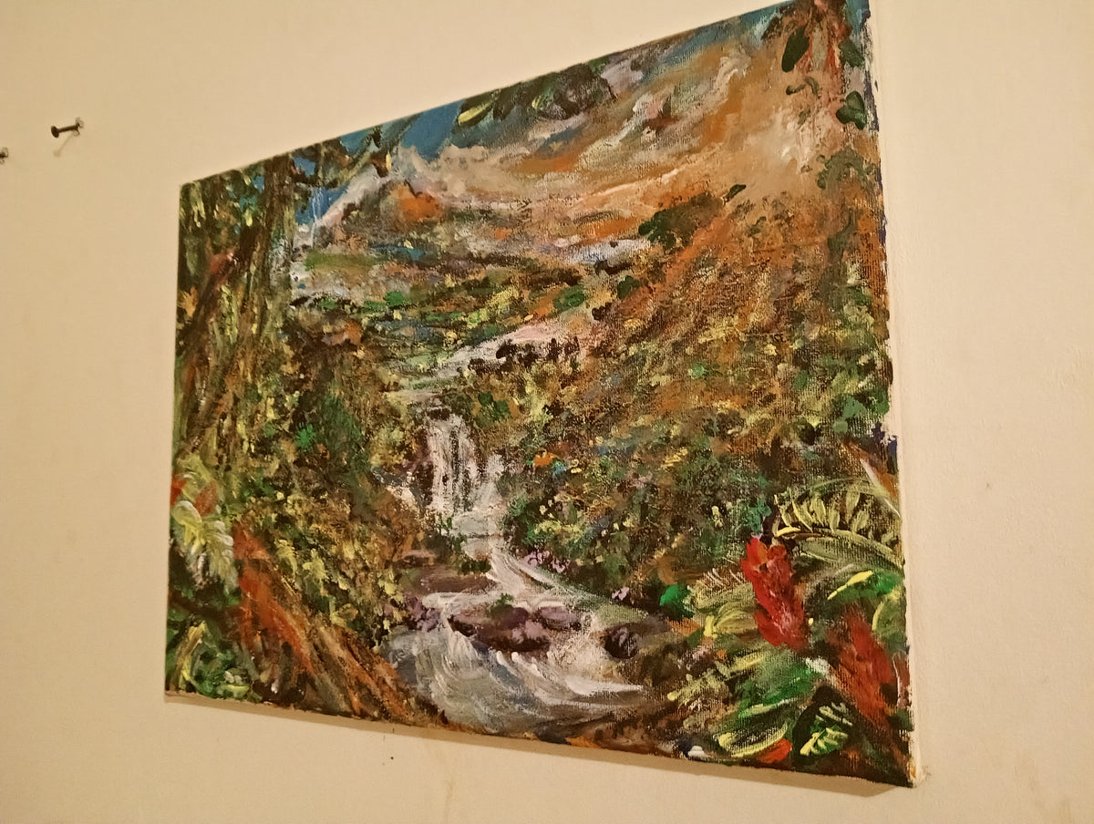 Toile-Paysage-équatorial-30x40cm